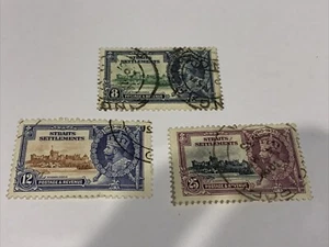 STRAITS SETTLEMENTS - 1935 KGV SILVER JUBILEE Used (LOT 13 File59) - Picture 1 of 1