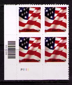 US USA Sc# 3621 MNH FVF PLATE # BLOCK Flag Stars and Stripes - Picture 1 of 1