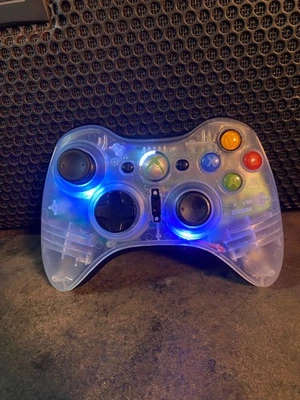 Custom Xbox 360 wireless controller | Hall effect | RGB LEDs | CLEAR | RESTORED - Image 1 of 4