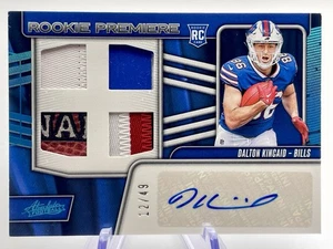 Dalton Kincaid 2023 Panini Absolute Rookie Premiere RPA Auto /49 #RPMA-DC Bills - Picture 1 of 2