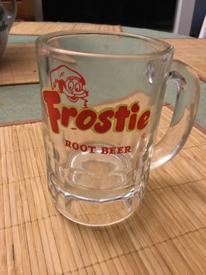 Оригинальная винтажная стеклянная кружка Frostie Root Beer размер 5 дюймов чистая тяжелая - Изображение 1 из 2