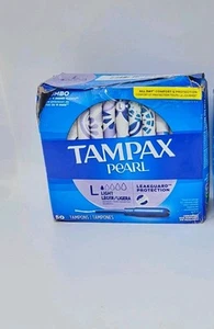 Tampax Pearl 50 Tampons Light Absorbency LeakGuard Jumbo Unscented 1 PACK NEW - Picture 1 of 2