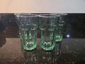 Libbey Duratuff Spanish Green (4) Glasses 4.5" Tall - Picture 1 of 8