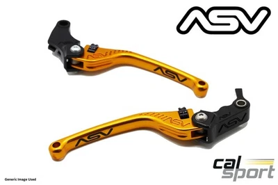 Palancas de freno y embrague ASV Suzuki GSXR750 2000-2003 F3 regulares doradas Foto 1 de 3