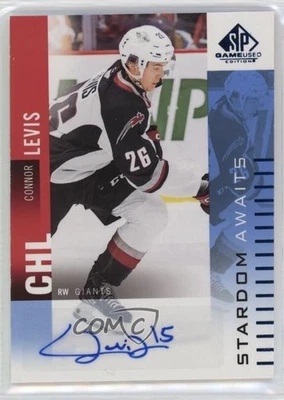 2023 Upper Deck SP Game Used CHL Edition Stardom Awaits Blue Connor Levis Auto - Image 1 of 2