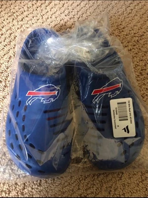 Buffalo Bills Mafia NFL Men’s 9/10 Medium Royal Blue Rubber Logo Clogs Crocs NWT - Image 1 of 4