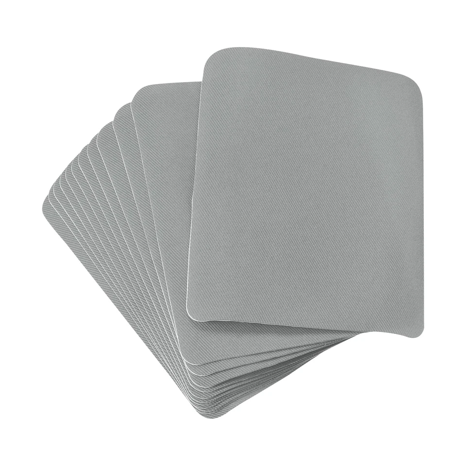 ZAPLYTE Fabric Patch Iron-on Patches Grey 4.9"x3.7" for Clothes Pack of 12
