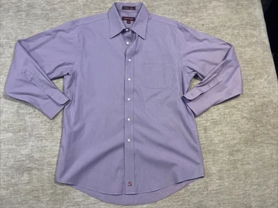 Camisa Nordstrom Para Hombres Manga Larga Cuello Lavanda Talla 15 1/2-35 Foto 1 de 4