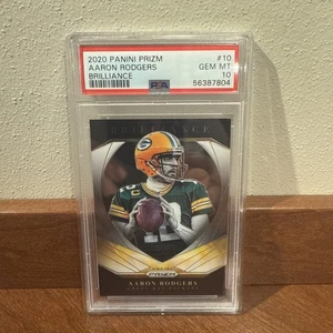 2020 Panini Prizm Brilliance Aaron Rodgers #10 PSA 10 GEM MT - Picture 1 of 2