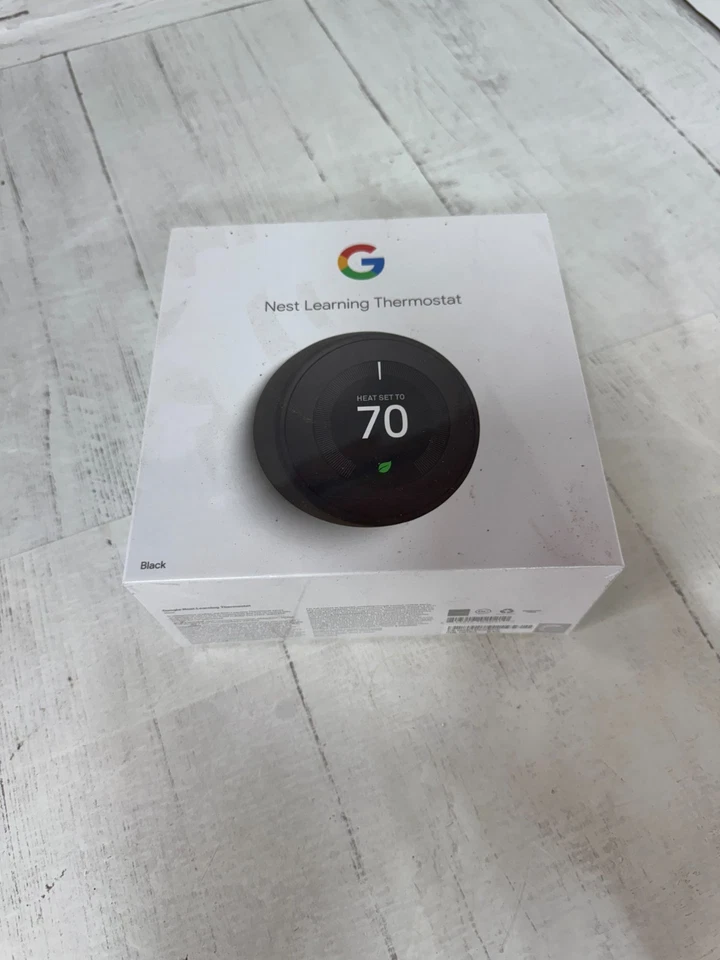 Nest 3rd Generation Learning Black Programmable Thermostat T3016US - Image 1 of 1