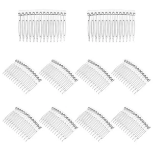 Side Combs Hair Clips Transparent Plastic Travel Decorative Diy Veil - Picture 1 of 12