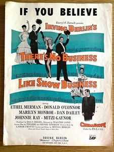 1954 MARILYN MONROE vintage film sheet music IRVING BERLIN "If You Believe" - Picture 1 of 3
