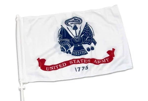 UNITED STATES ARMY Official Military Logo DOUBLE SIDED CAR FLAG Print Polyester - Picture 1 of 2
