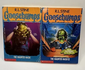Lot Of 2-Goosebumps R.L.Stine Books Haunted Mask 1 + 2.   1st Edition 90s - Picture 1 of 16