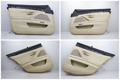 11-16 BMW F10 550i Front Rear Left Right Door Card Panel Leather Oyster W/ Shade - Imagem 1 de 4