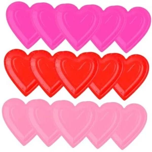48Pcs Heart Shaped Paper Plates Set - Romantic Red Heart Tableware for - Picture 1 of 8