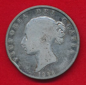Great Britain 1846 1/2 CROWN .4205 ounces of SILVER! - Picture 1 of 2