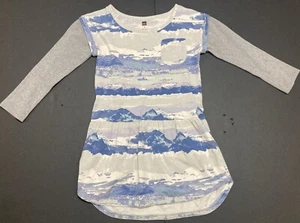 Girl's Tea Collection Blue / Gray Mountain Print Dress Size 6 GUC - Picture 1 of 3