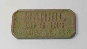 Placa de metal fundido Marhil Manufacturing Company Smithville Texas años 70-80 - Imagen 1 de 6