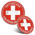 Mausmatte & Untersetzer Set Les Portes du Soleil Schweiz Flagge #60711
