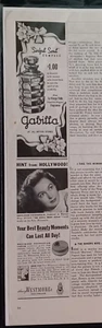 Anuncios impresos vintage de House of Westmore Hollywood 1940 Geraldine Fitzgerald Gabilla - Imagen 1 de 1