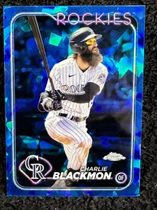 Charlie Blackmon - SAPPHIRE - 2024 Topps Chrome Sapphire - #157 Colorado Rockies - Picture 1 of 7