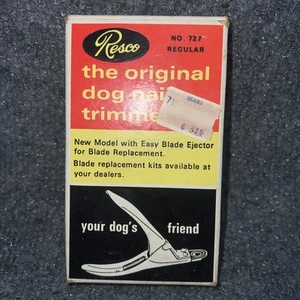 VINTAGE RESCO The Original Dog Nail Trimmer No.727 In Box Pet Nail Cutter. NEW - Picture 1 of 7
