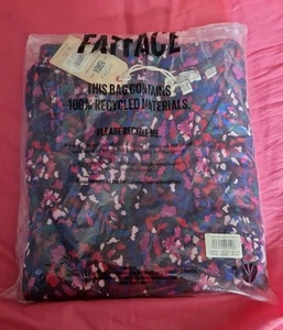 BNWT FATFACE SIMONE DRESS SIZE 24 REGULAR ABSTRACT MULTI COL PURPLE PINK BLUE - Picture 1 of 8