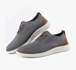 VILOCY Men's Mesh Dress Sneakers Oxfords Business Casual Gray Size 13.5 - Picture 1 of 8