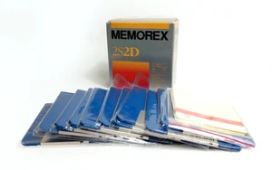 Microdisques Memorex 2S2D double densité 3,5"-10 vintage années 90 - Neuf / boîte ouverte - Photo 1/8