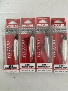 (LOT OF 4) YO-ZURI 3DS MINNOW 70mm 1/4oz. HOLOGRAPHIC 2-3/4” NIP - Picture 1 of 4