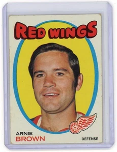 1971-72 TOPPS ARNIE BROWN #14 DETROIT RED WINGS VG-EX NO CREASES - Picture 1 of 2