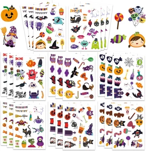 342 Piezas Pegatinas Halloween, Autoadhesivas Calabaza Bruja Caramelo Pegatinas Halloween - Imagen 1 de 7