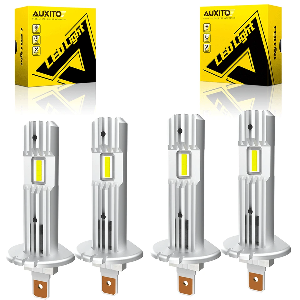 Kit de conversión de bombillas de faros LED 6500K H1 haz alto bajo blanco súper brillante 4X Foto 1 de 4