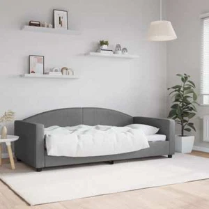 vidaXL Day Bed without Mattress Dark Grey 90x190 cm Fabric - Picture 1 of 8