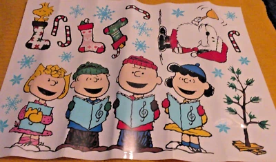 Peanuts & Gang Navidad Peel & Stick Ventana Cling Charlie Brown Snoopy 2022 Foto 1 de 4