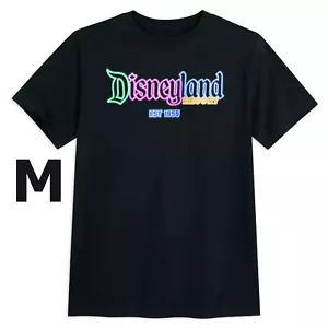 Disney Parks Disneyland Resort Logo Neon Glow-in-the-Dark T-Shirt Adult MEDIUM - Picture 1 of 5