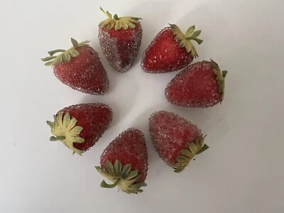 Lote de 7 Cestas de Frutas Sintéticas Azúcar Fresa Cuentas Decoración Cocina Decorativa Foto 1 de 4