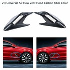 2X Carbon Fiber Look Car Decorative Side Vent Cover Hood Air Flow Fender Sticker