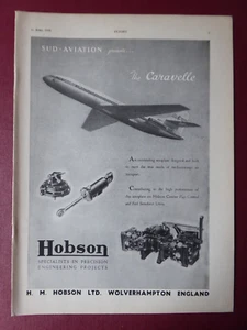 4/1958 PUB HOBSON SUD AVIATION CARAVELLE CAMBER FLAP CONTROL ORIGINAL ANZEIGE - Bild 1 von 1