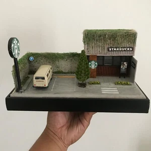 diorama 1:64 hot wheels, diorama Starbucks, diorama handmade, garage, parking - Picture 1 of 2