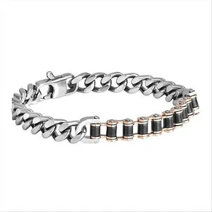 Bracciale Uomo BOCCADAMO MAN ABR361N in Acciaio 316L con Smalto Nero - Foto 1 di 3