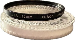 NIKON 52mm L1a filter with case, skylight, Genuine [NEAR MINT] - Picture 1 of 7