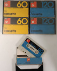 Lotto 5X BASF LH 60 120 1974 musicassette vergini cassette tape vintage