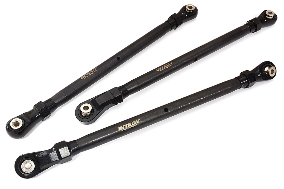 Black Upper Suspension Link Kit for Axial SCX6 Crawler - Front & Rear Set 254002 - Image 1 of 1