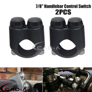 Par de interruptores de manillar momentáneos de control manual de 7/8" para picadora bobber - Imagen 1 de 9