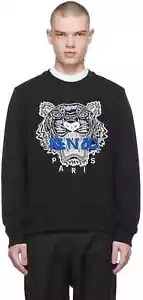 NWT Kenzo Tiger-embroidered organic cotton hoodie in Black Size L. - Picture 1 of 2