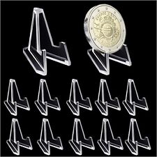 20PCS Coin Display Stand Large Size Clear Plastic Card Square Easel Medal Holder