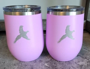 Polar Camel Pheasant Lavender Hunting Wine Drinking Stainless Insulated Tumblers - Picture 1 of 5