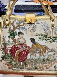 Faye Mell Designer Purse**Vintage 1950's** Miami Florida - RARE!!! Gold - Picture 1 of 7